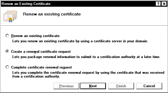 Renew Certificate